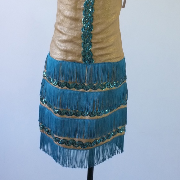 vintage flapper dress | 60s fringed flapper dress - Picture 6 of 16